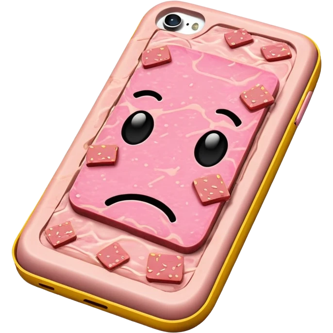 cell phone made of spam meat emoji