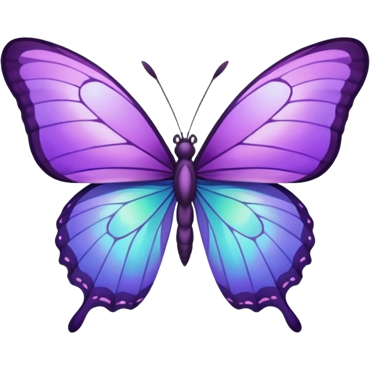 Purple butterfly with sharp ends on each wing emoji