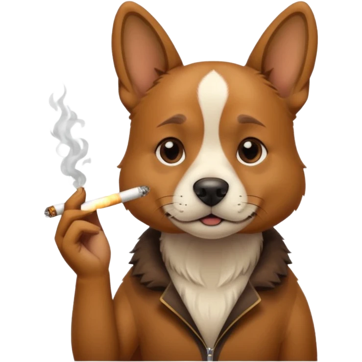 dog smoking  emoji