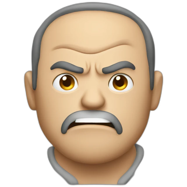 angry man with gun emoji