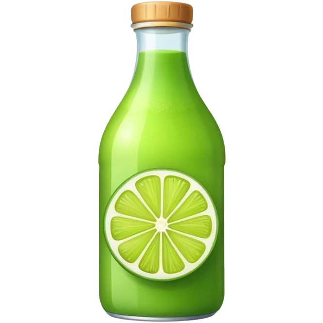 Bottle of lime juice emoji