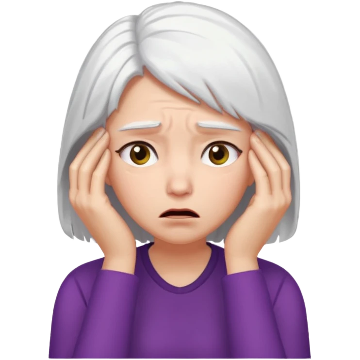 female white hair face palm
 emoji