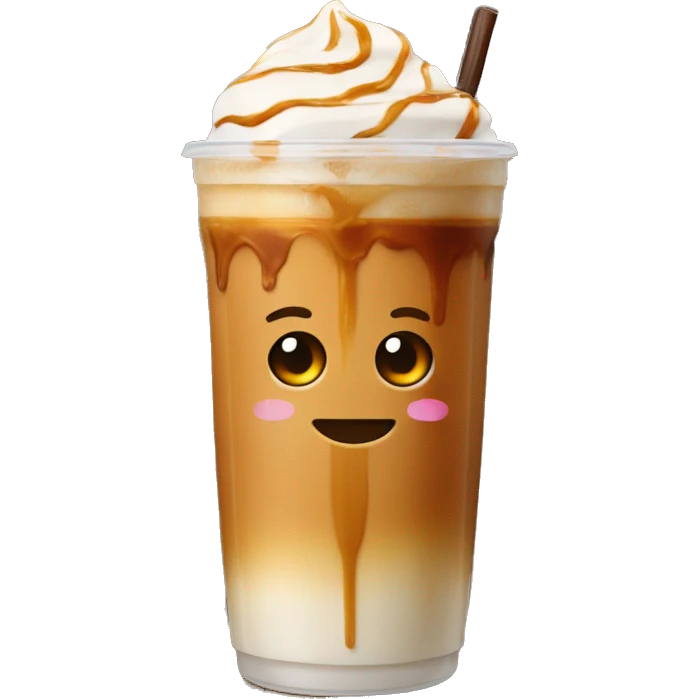 iced caramel macchiato  emoji