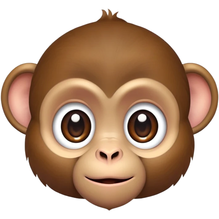 Cute monkey with big eyes  emoji