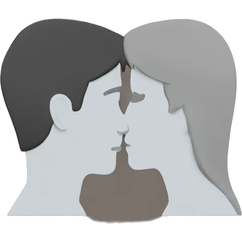 Two people kissing emoji