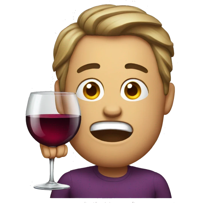 Whiny wine emoji