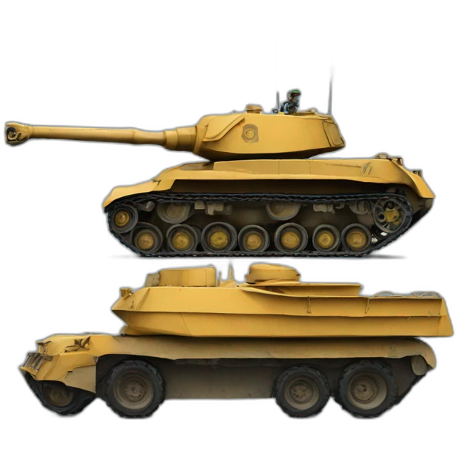 tank being towed by tractor emoji