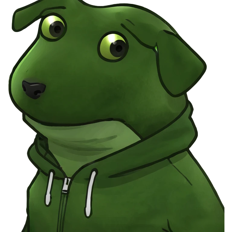 Dog wearing a hoodie emoji