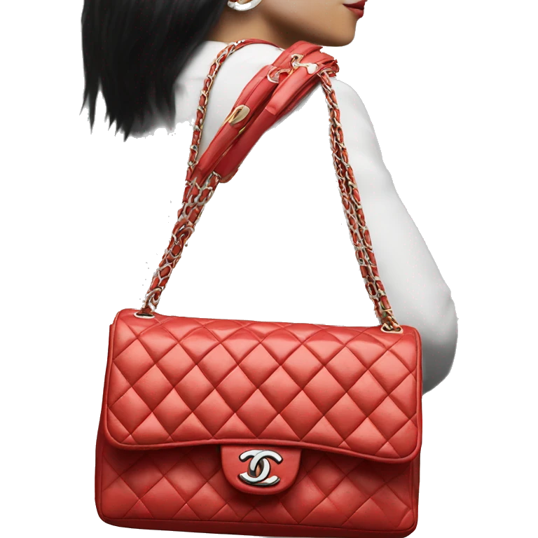 Front Chanel bag Red emoji