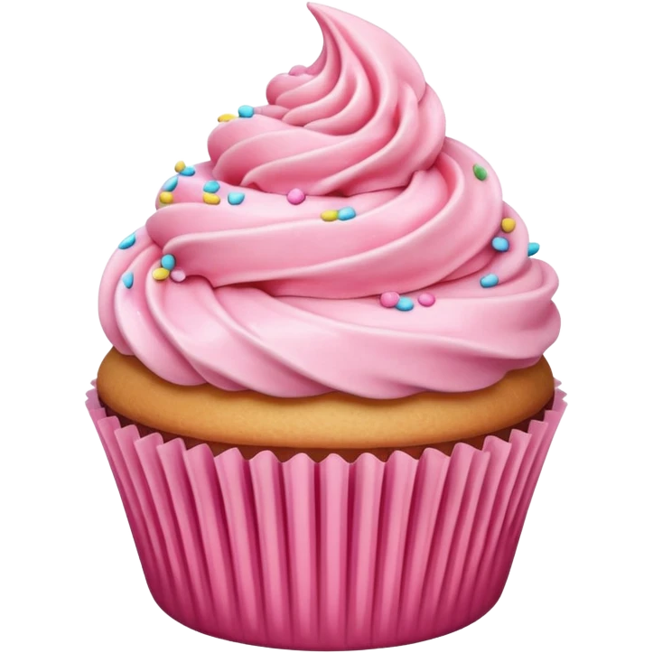 Cupcake with pink icing emoji