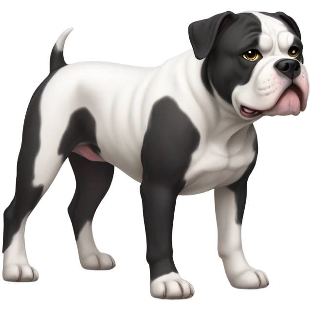 Black and white American bulldog  emoji