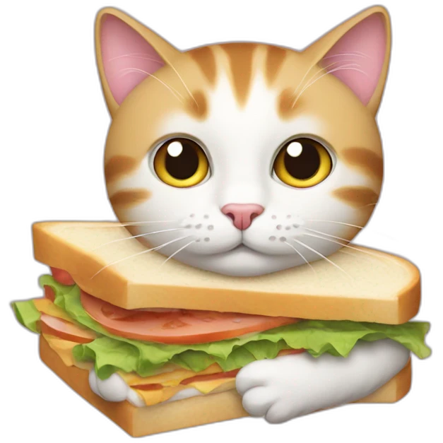 cat with sandwich in herpaw emoji