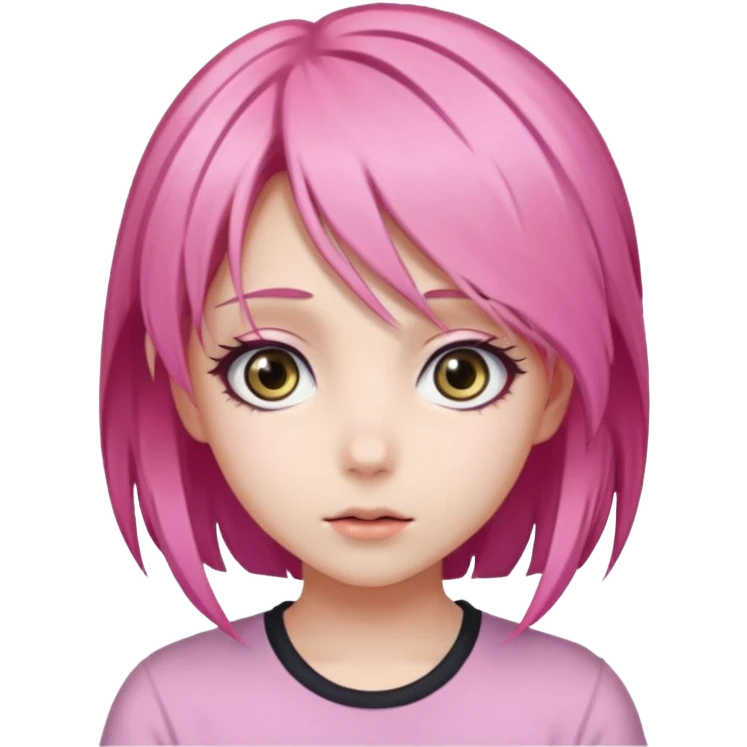 Anime girls with pink hair emoji