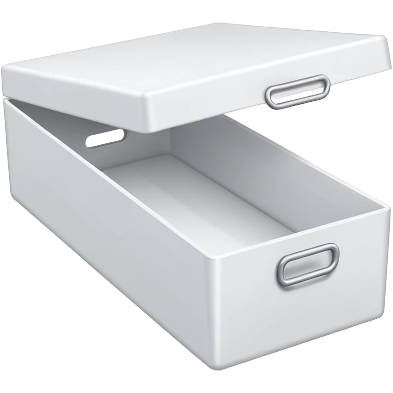 White long thin plastic box  emoji