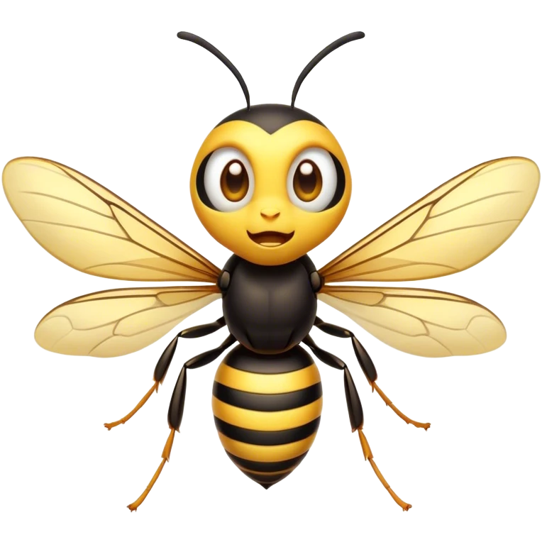 Cinematic Cheeky Wasp Portrait Emoji, Head tilted dramatically with an exaggeratedly shocked expression, featuring a slender, sharply striped body with wide, comically expressive eyes full of playful disbelief and animated, fluttering wings, Simplified yet hilariously expressive features, highly detailed, glowing with a slightly sassy glow, high shine, dramatic yet playful, stylized with an air of cheeky insect mischief, soft glowing outline, capturing the essence of a meme-worthy wasp that looks ready to buzz its way into viral fame! emoji