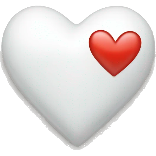 A white heart with I love you inside  emoji