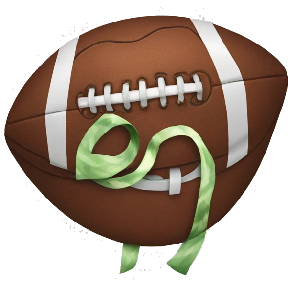 football with a bow emoji