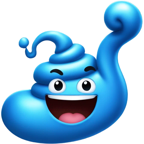 Blue poop emoji