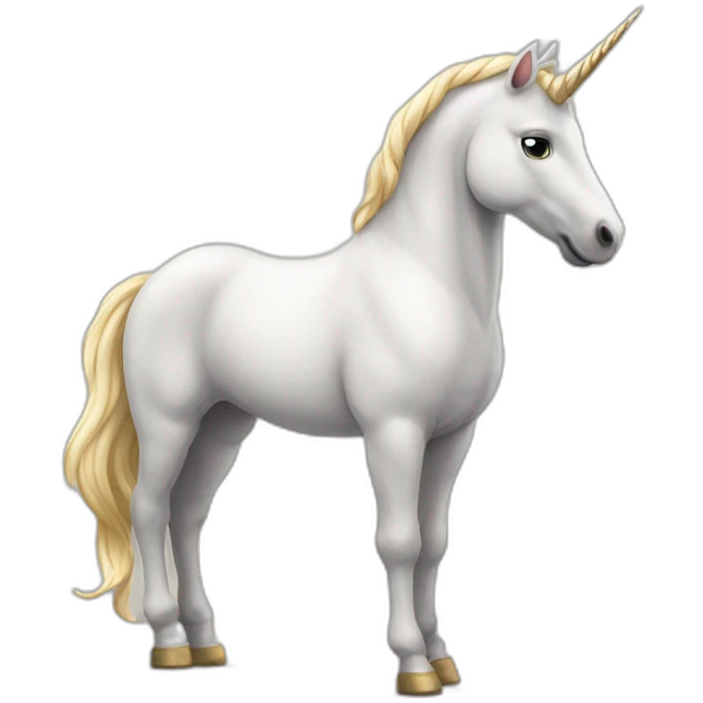 A unicorn standing on its two back legs emoji