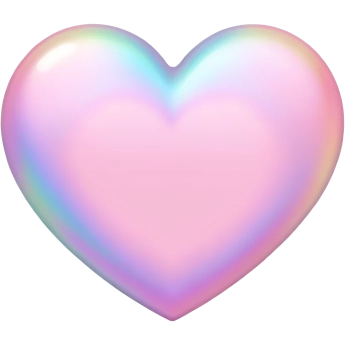 Iridescent pastel pink romantic app icon emoji