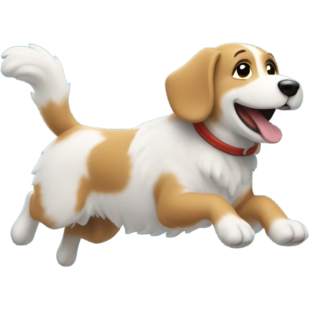 dog playing in the snow emoji