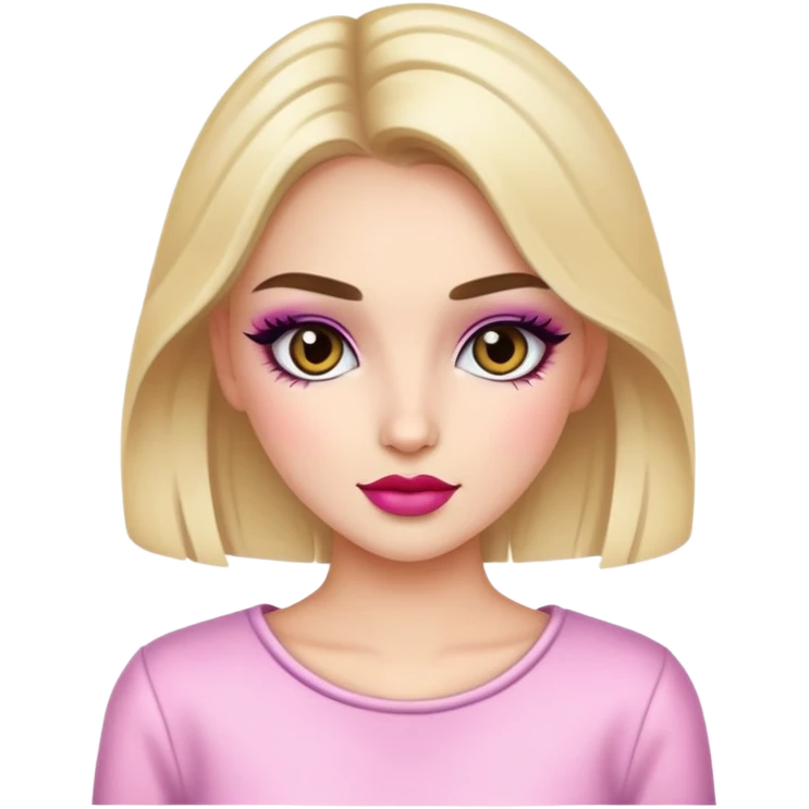 Girly girl with makeup and fashionable clothes emoji