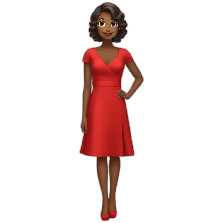 red dress girl master of ceremony emoji