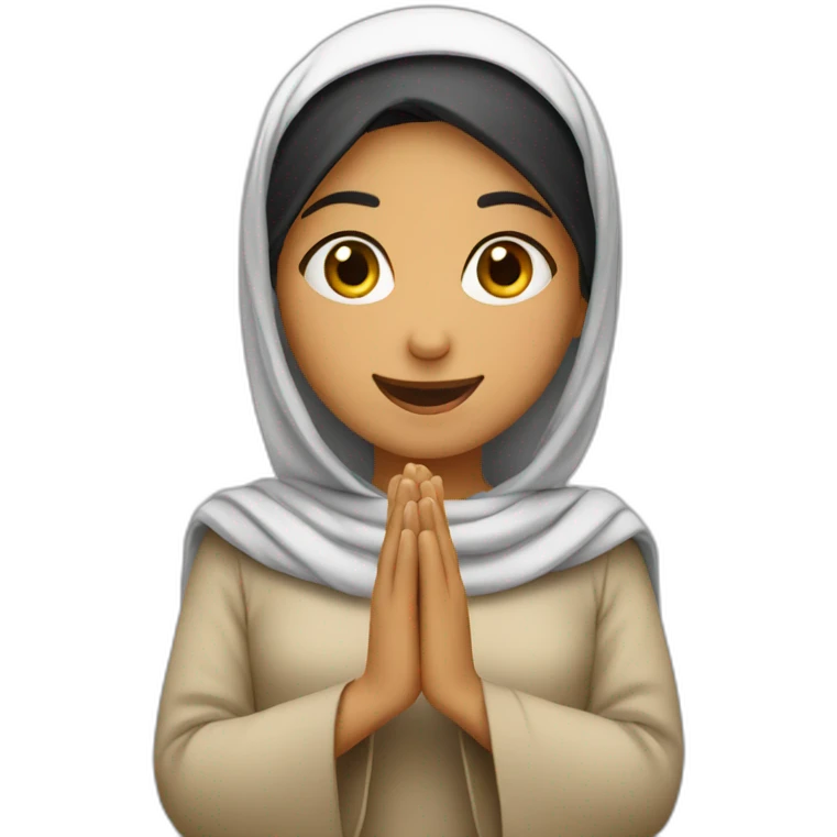 Arab girl clapping emoji