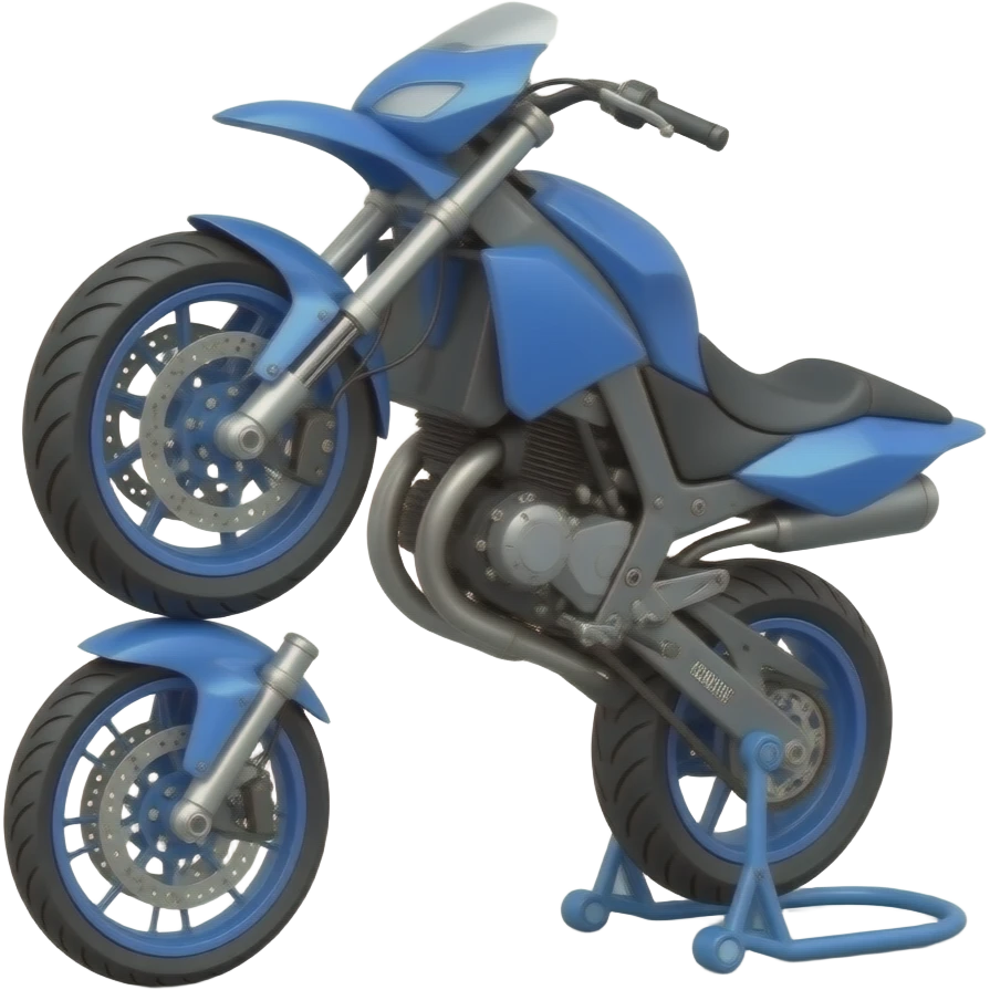 blue supermoto wheelie emoji
