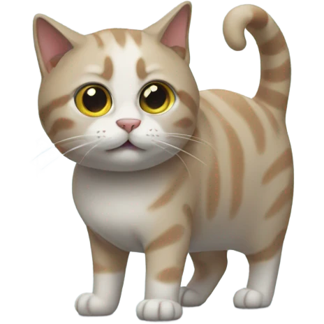 Cat with small legs emoji