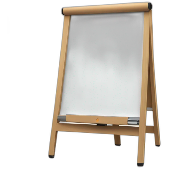 marker board Flipchart without face emoji