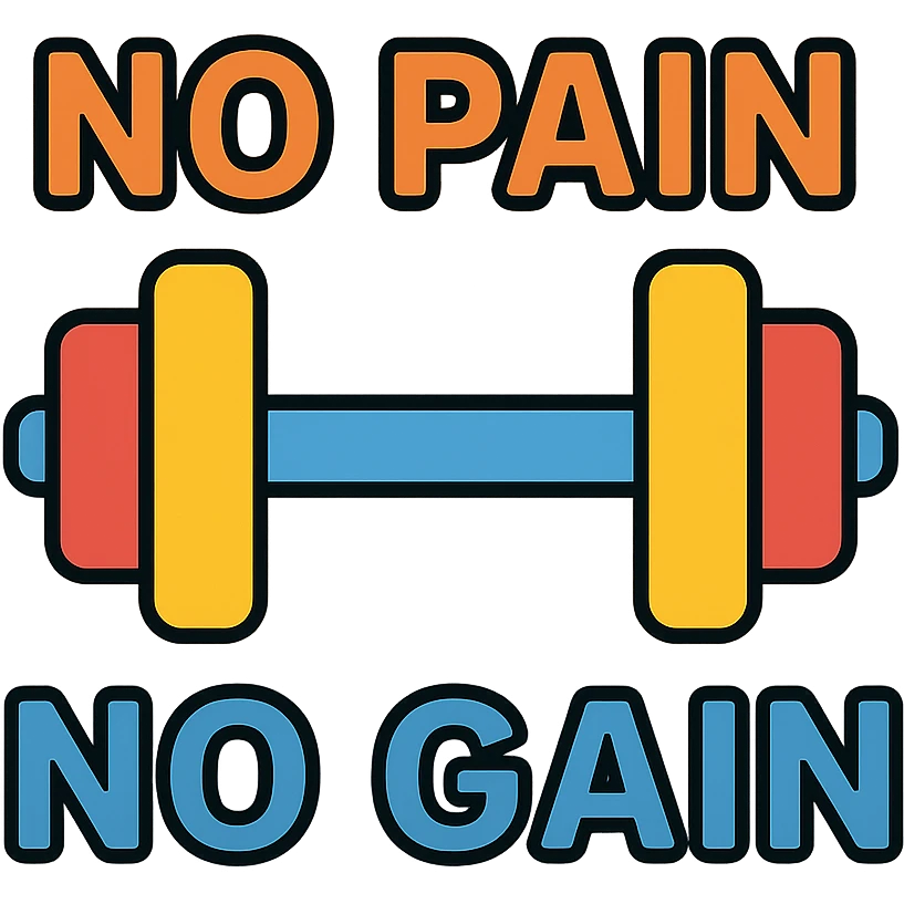 no pain, no gain emoji