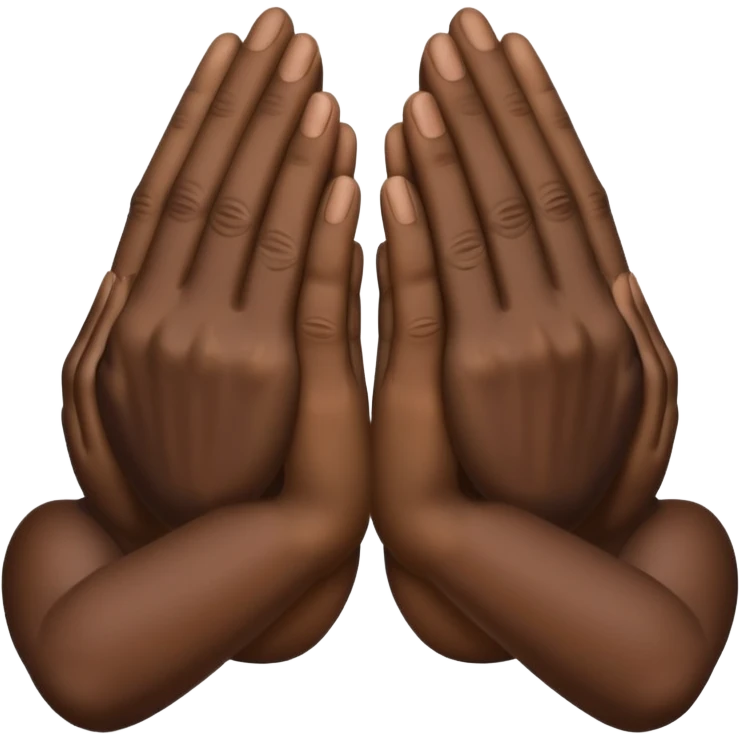 Black praying hands emoji