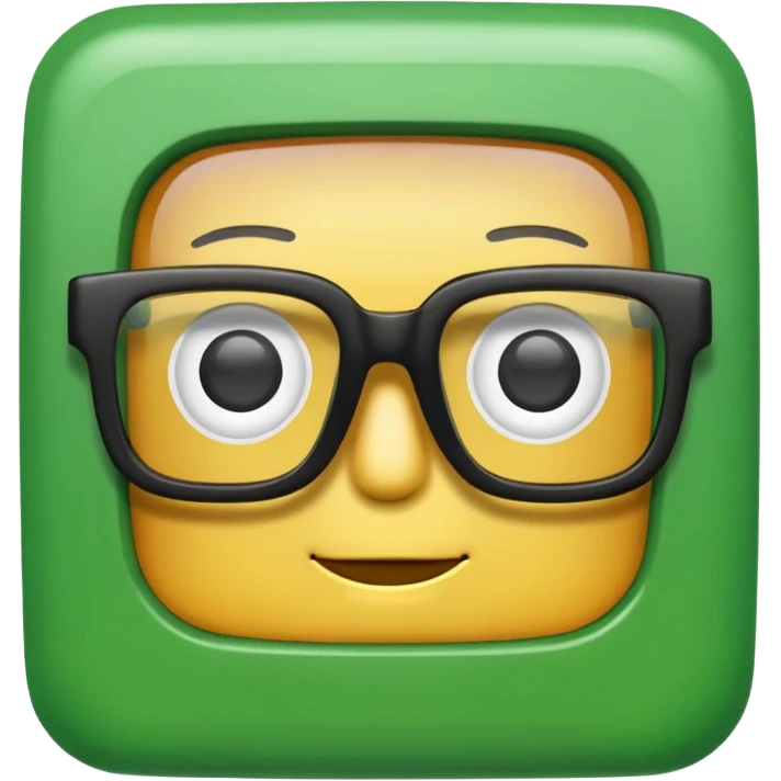Green Square Spects. emoji