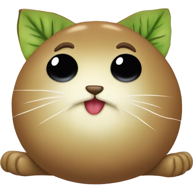 Kiwi fruit cat in love  emoji