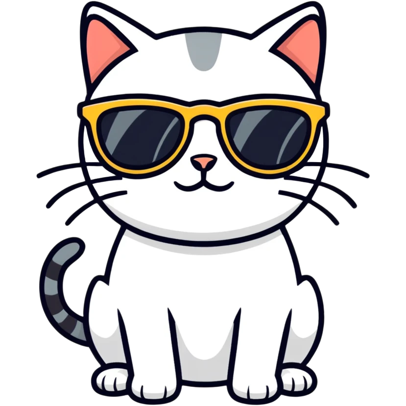 Cat with sunglasses emoji
