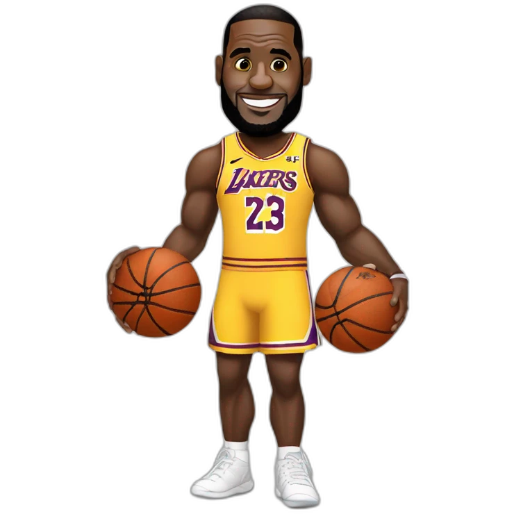 Lebron james dressed as a cheerleader emoji