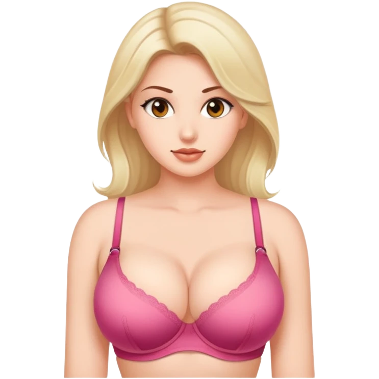 Грудастая девушка в лифчике emoji
