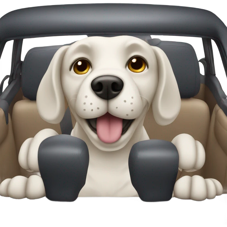 dog in a car emoji