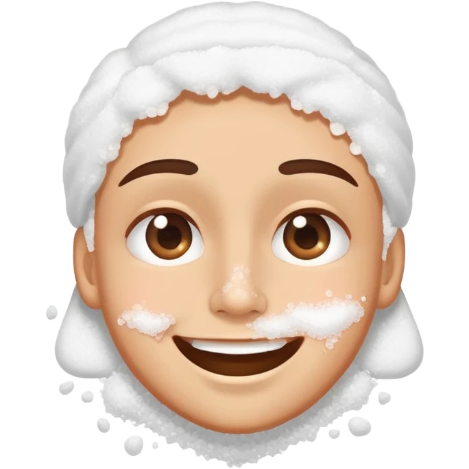 Smiling with salt infron emoji