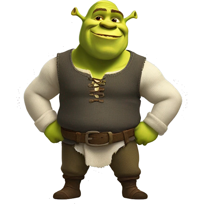 shrek doing a model pose  emoji