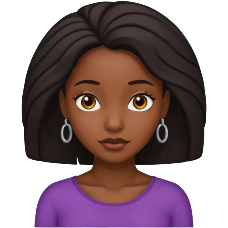 Pretty black shy woman emoji