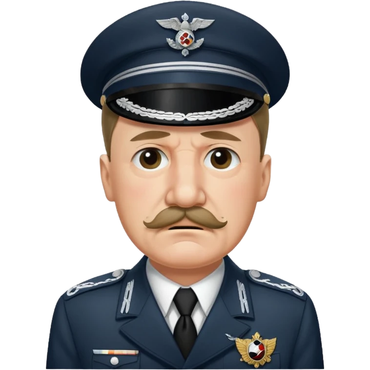 adolf hitler crying with mustache and uniform emoji