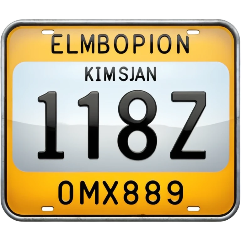 Car Plate emoji