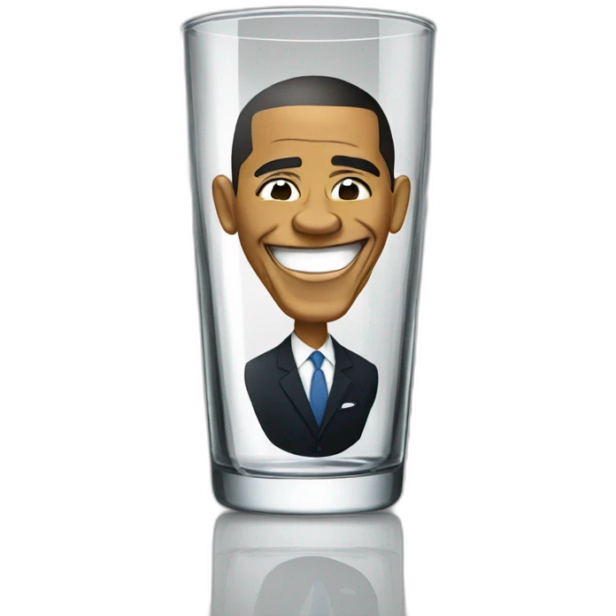 Obama in a Glass emoji