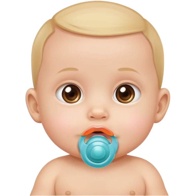 Baby with pacifier  emoji