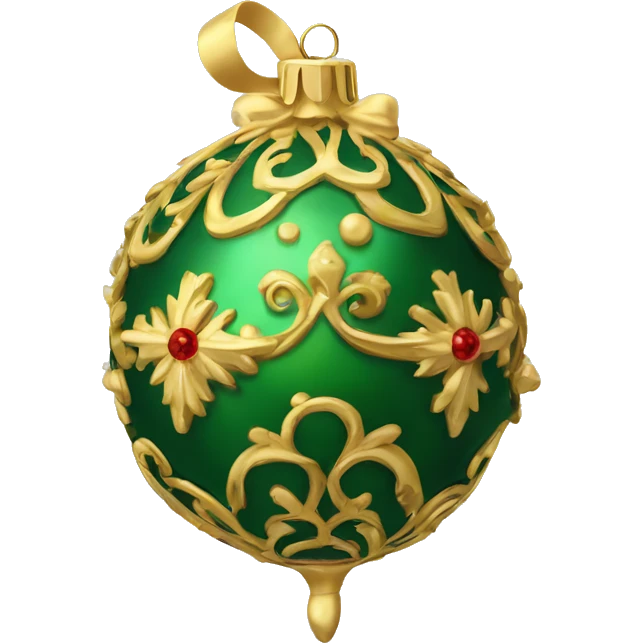 Christmas tree rococo bauble emoji