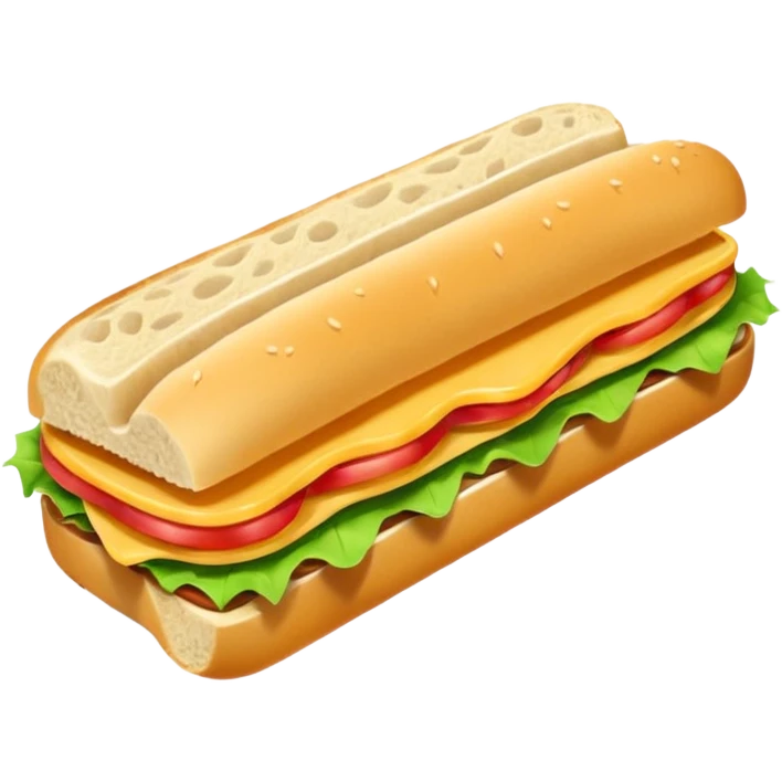 Long rod eating a sandwich  emoji