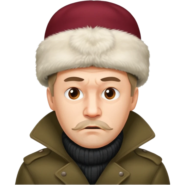 crazy russian man with ushanka emoji