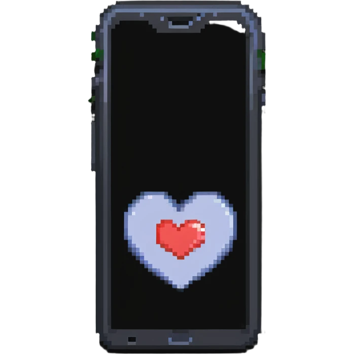 phone with a big heart emoji